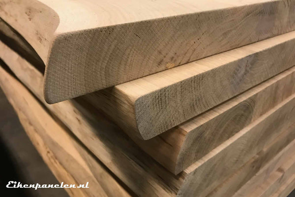 Eiken boomstamblad 40 mm CO 240 x 100 cm - eikenpanelen.nl