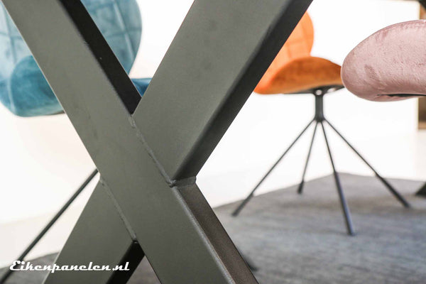 Tafelpoten X-vorm (set van 2) - eikenpanelen.nl