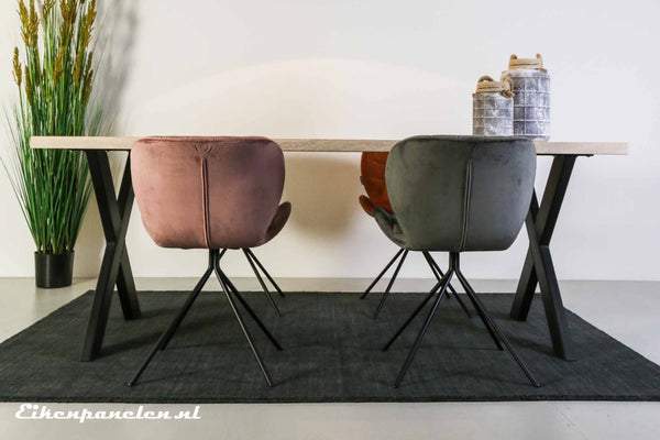 Tafelpoten X-vorm (set van 2) - eikenpanelen.nl