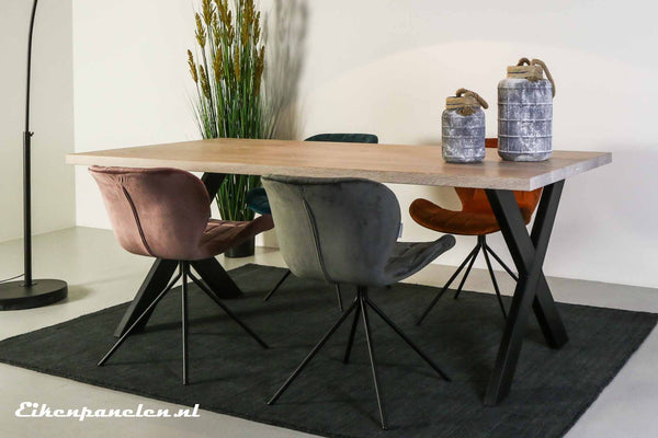 Tafelpoten X-vorm (set van 2) - eikenpanelen.nl