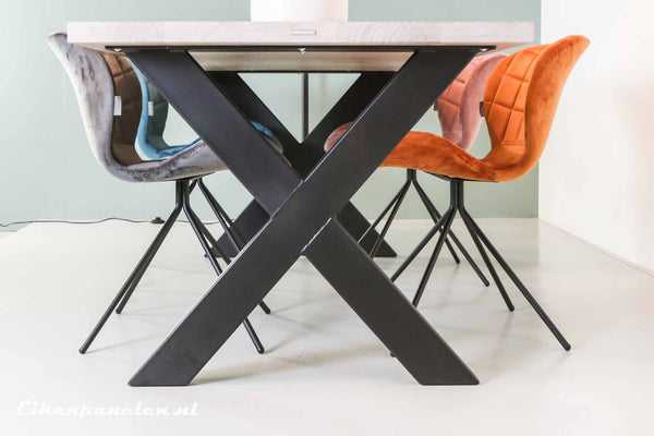 Tafelpoten X-vorm (set van 2) - eikenpanelen.nl